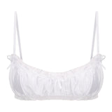 Amelia Satin Bralette Top - White