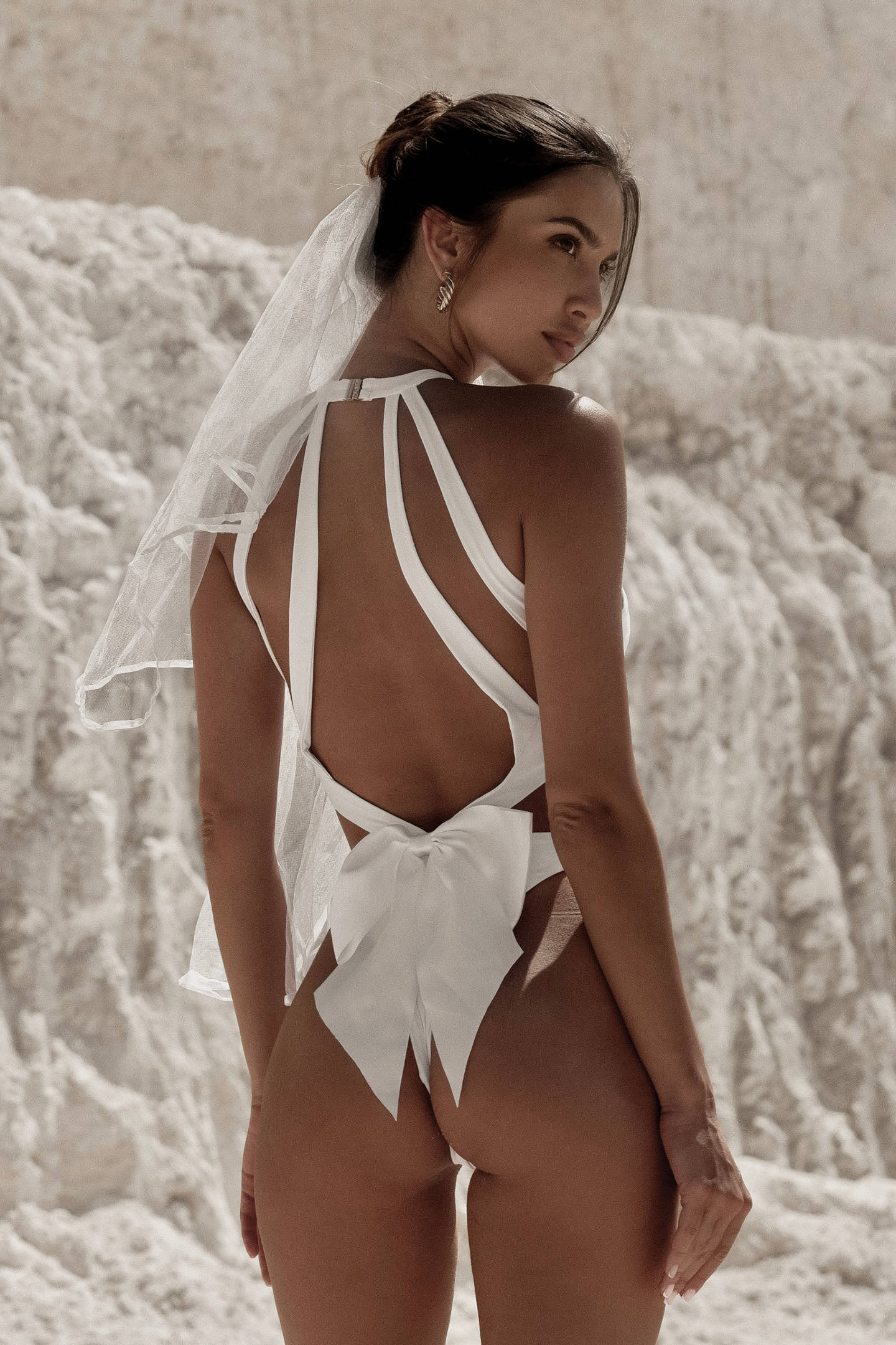 Bellisa Personalised White Bridal One Piece Swimsuit ALT Swim Au