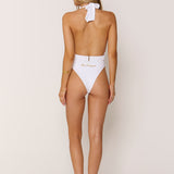 Celeste Plunge One Piece - White