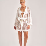 Bardot French Lace Kimono - White