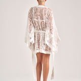 Bardot French Lace Kimono - White