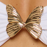 Mari Bandeau Butterfly Top - White