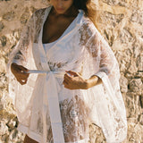 Bardot French Lace Kimono - White