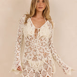 Ophelie Crochet Dress - Ivory