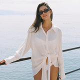 Elira Shirt Coverup - White