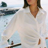 Elira Shirt Coverup - White