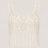 Seren Crochet Top - Ivory