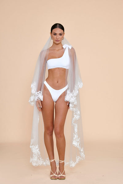 Sofia Over Shoulder Top in White