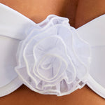 Woman wearing ALT’s Lovisa top rose mesh detailing