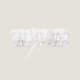 Pearl Bridal Garter - White