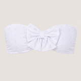 Alba Bow Bandeau Top - White