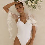 Lila One Piece - White