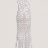 Orelia Long Lace Dress - White