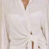 Elira Shirt Coverup - White