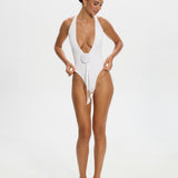 Verona Plunge One Piece - White