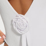 Verona Plunge One Piece - White