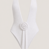 Verona Plunge One Piece - White
