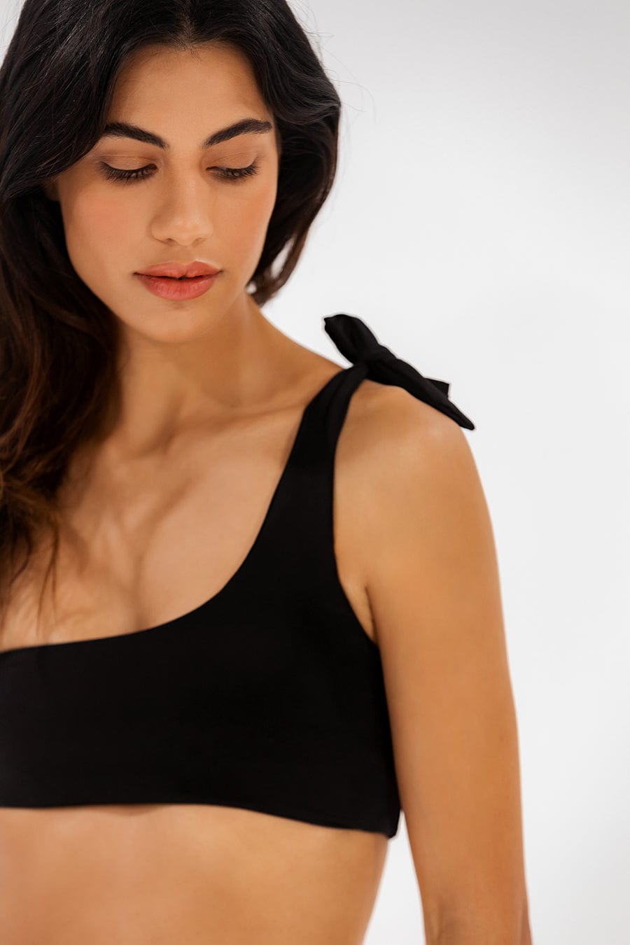 Sofia Over Shoulder Top in Black